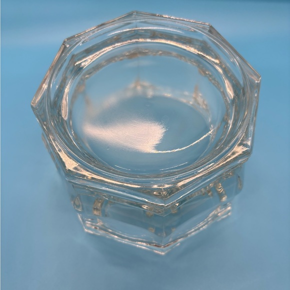 Vintage Clear Indiana Glass (Heavy) Octagonal Candy Dish Bowl With Lid - Picture 5 of 7